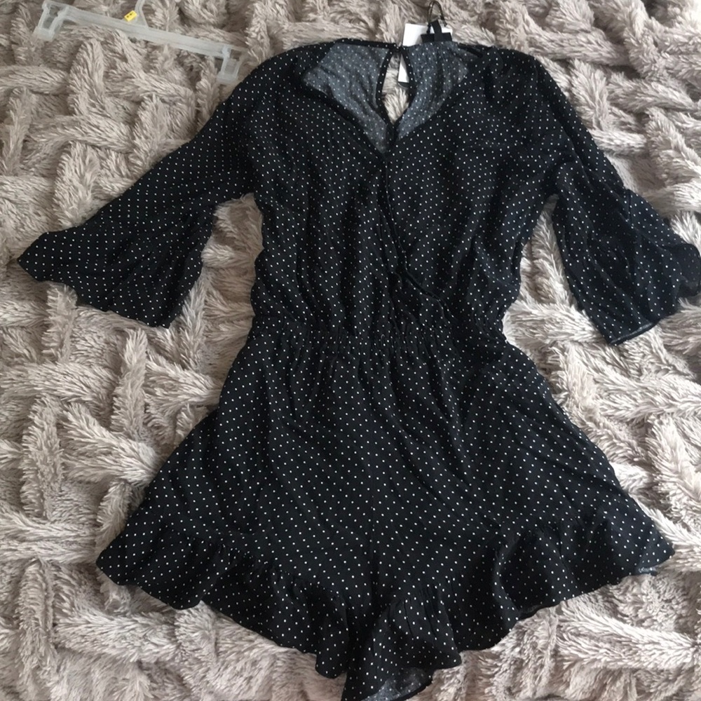 Black Polka Dot Romper
